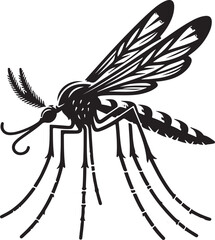 simple mosquitoes silhoutte vector style art illustration