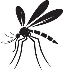 simple mosquitoes silhoutte vector style art illustration