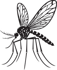 simple mosquitoes silhoutte vector style art illustration