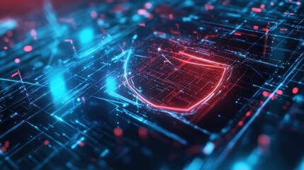 Fototapeta premium Cyber Security Shield