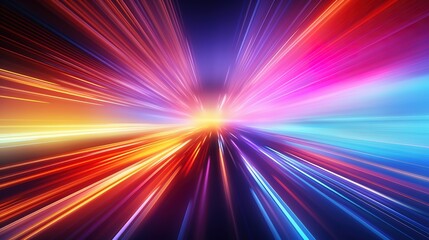 Abstract background with colorful streaks of light.