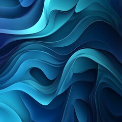 Abstract Blue Wave Pattern