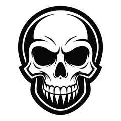 Skull Tattoo Vector Art Illustration. Generative AI