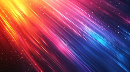 Fototapeta premium Abstract background with diagonal lines and colorful lights.