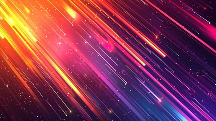 Obraz premium Abstract background with diagonal lines and colorful lights.