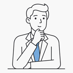 Professional Business man icon vector art illustration
