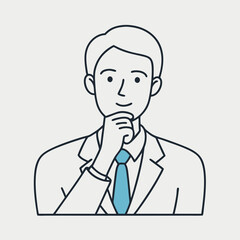 Professional Business man icon vector art illustration
