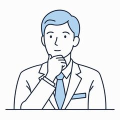 Professional Business man icon vector art illustration
