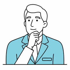 Professional Business man icon vector art illustration
