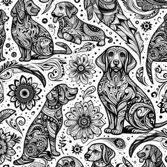 Ornate Dog Pattern