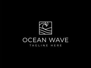 wave logo vector illustration. simple wave logo template
