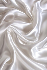Obraz premium Elegant abstract white satin fabric with delicate waves on light key background