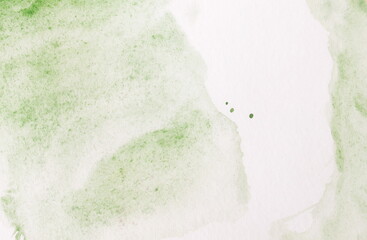 Watercolor texture. Abstract green painting background. Template.Copy space