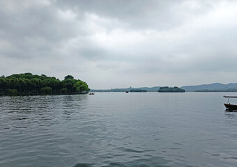 China, Hangzhou, Xihu Lake, famous freshwater lake
