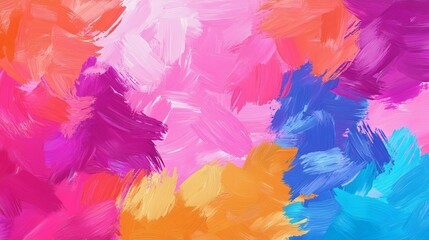 Vibrant Palette Knife Painting Effect on Fabric with Sponging and Colour Washing for Digital Painting Backdrops and Texture Design in Packaging Design