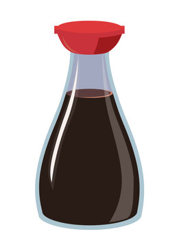 soy sauce bottle red cap clip art preview