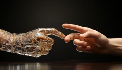 A person doing sign language in a conversation