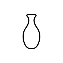 Vase Icon. Line art style design isolated on white background