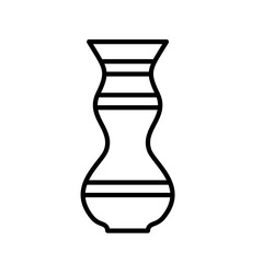 Vase Icon. Line art style design isolated on white background