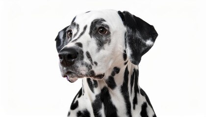 ダルメシアンのポートレート（Dalmatian portrait on white background）

