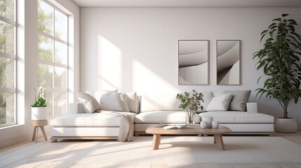 Modern Minimal clean clear contemporary living room home interior design daylight background