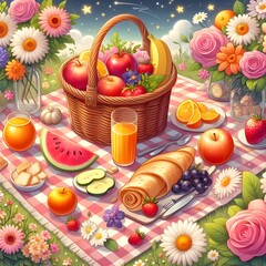 Idyllic Summer Picnic Under the Stars