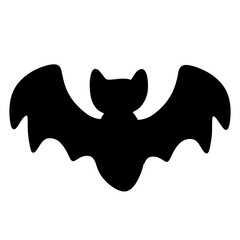 Halloween decoration elements in doodle hand-drawn graphic illustration on transparent background. Black silhouette style.