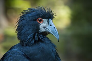 Portrait of the black curassow