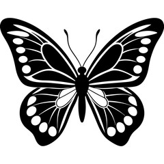Butterfly isolated on white, butterfly vector illustration, animal vector art, butterfly silhouette, butterfly vector icon, butterfly line art, eps