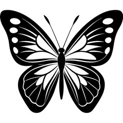 Butterfly isolated on white, butterfly vector illustration, animal vector art, butterfly silhouette, butterfly vector icon, butterfly line art, eps