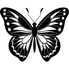 Butterfly isolated on white, butterfly vector illustration, animal vector art, butterfly silhouette, butterfly vector icon, butterfly line art, eps