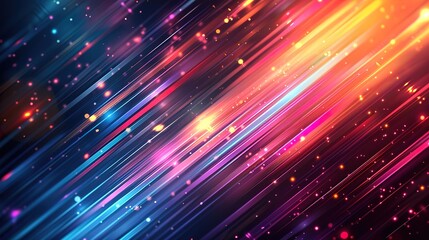 Fototapeta premium Abstract background with glowing lines and bokeh.