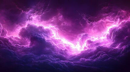 Naklejka premium Purple Abstract Background with Glowing Lightning Effect