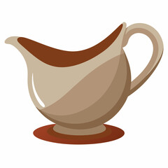 Ceramic Gravy Boat isolated on white, Ceramic Gravy Boat vector illustration, Ceramic Gravy Boat vector art, Ceramic Gravy Boat silhouette, teapot and cup vector icon, bteapot and cup line art, eps