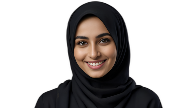 Portrait of a smiling Arab middle eastern woman