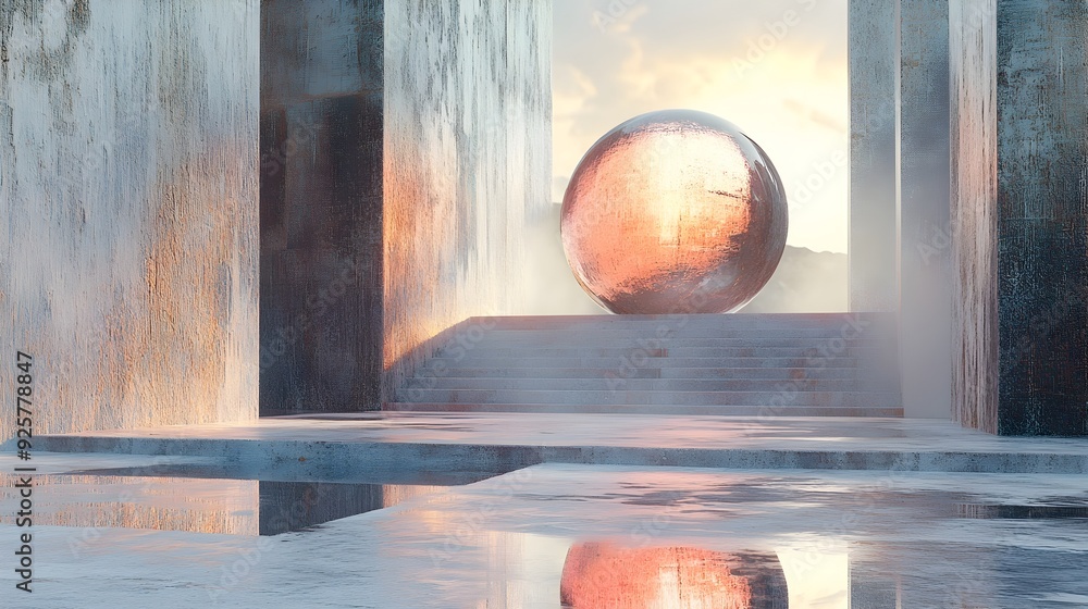 Poster conceptual 3d rendered exploring the definition of a term or idea
