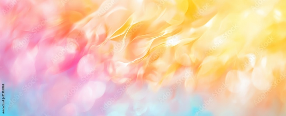 Poster soft pastel gradient background with colorful blurred hues. bright light and dynamic visual effect