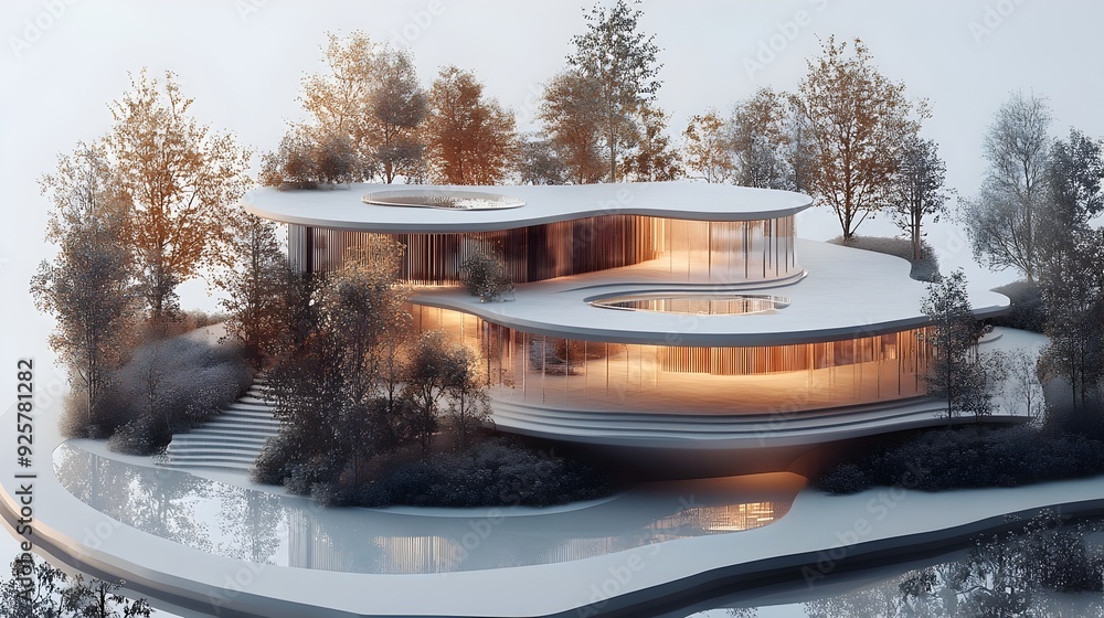 Poster conceptual 3d model rendering adopted across industry for innovation and design