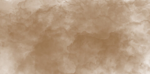 Abstract brown watercolor background texture of chaotically mixing puffs of red smoke on a white background, beautiful abstract brown cloud on light background and colorful texture pattern.