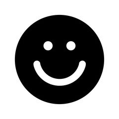 smile glyph icon