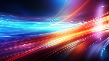 Abstract background with vibrant blue, red, and orange colors.
