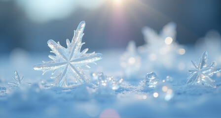 snow covered needles