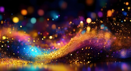 Fototapeta premium Abstract colourful Background grainy glittery shiny bokhe