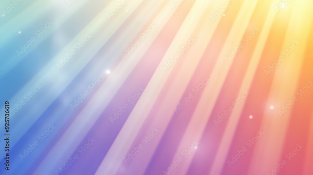 Poster pastel gradient background with abstract warm light rays, creating a soft and inviting visual with a