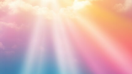Pastel gradient background with abstract warm light rays, creating a soft and inviting visual with a touch of elegance.