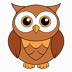 Owl on a branch isolated on white, owl vector illustration, pet vector art, owl silhouette, animal vector icon, owl with bone line art, eps