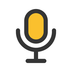 mic outline fill icon