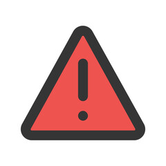 warning outline fill icon