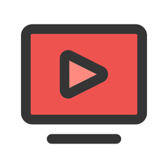 video outline fill icon