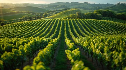Naklejka premium vineyard in region country